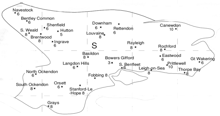 Map of Southern District